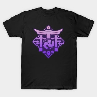 Inazuma Region Emblem with Violet Lightning - Genshin Impact Fan Art T-Shirt